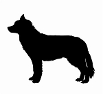 Husky Silhouette v2 Decal Sticker